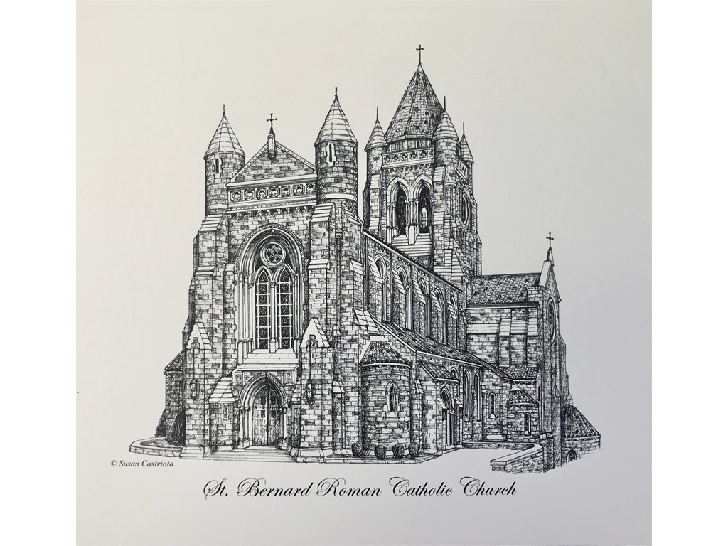 Pen & ink St. Bernard Church